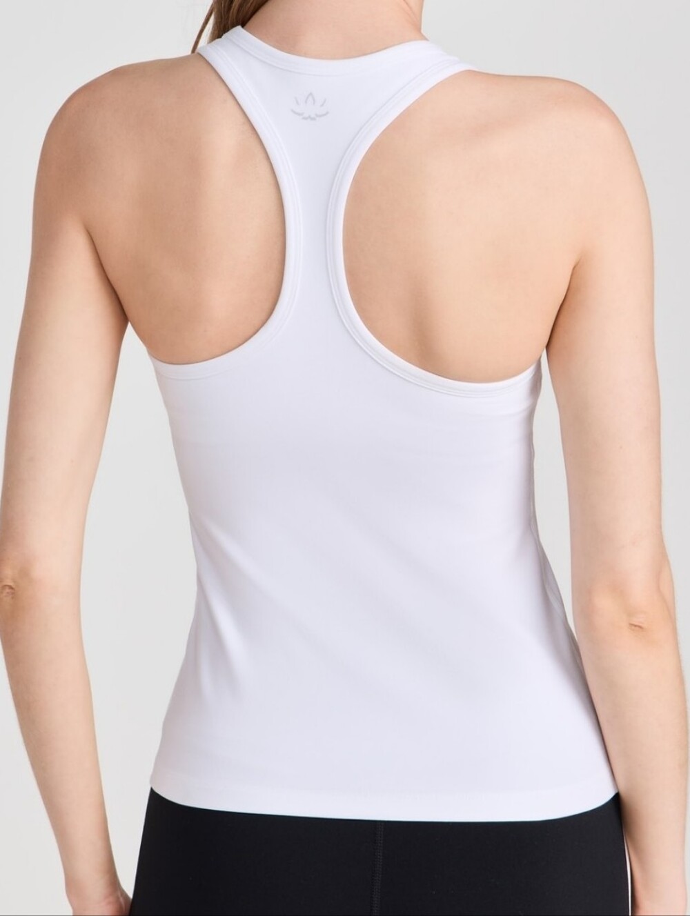 BEYOND YOGA WHITE SPACEDYE STEP UP RACERBACK TANK /SZ:SMALL